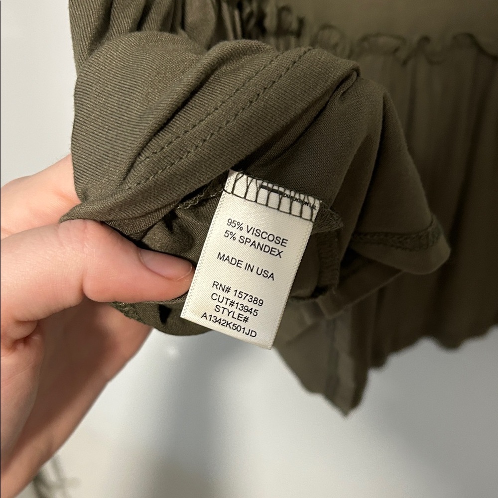 Altar'd State Dark Green Ruffle Tank Top - Picture 4 of 4